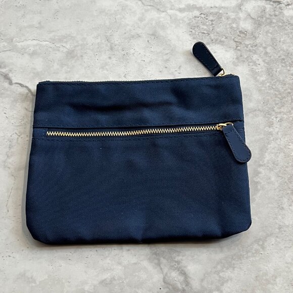 Office by‎ Martha Stewart Double Zipper Pouch Blue Nylon  Bag - Picture 1 of 3